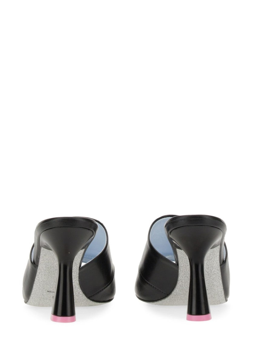 Chiara Ferragni Black Leather Sandal