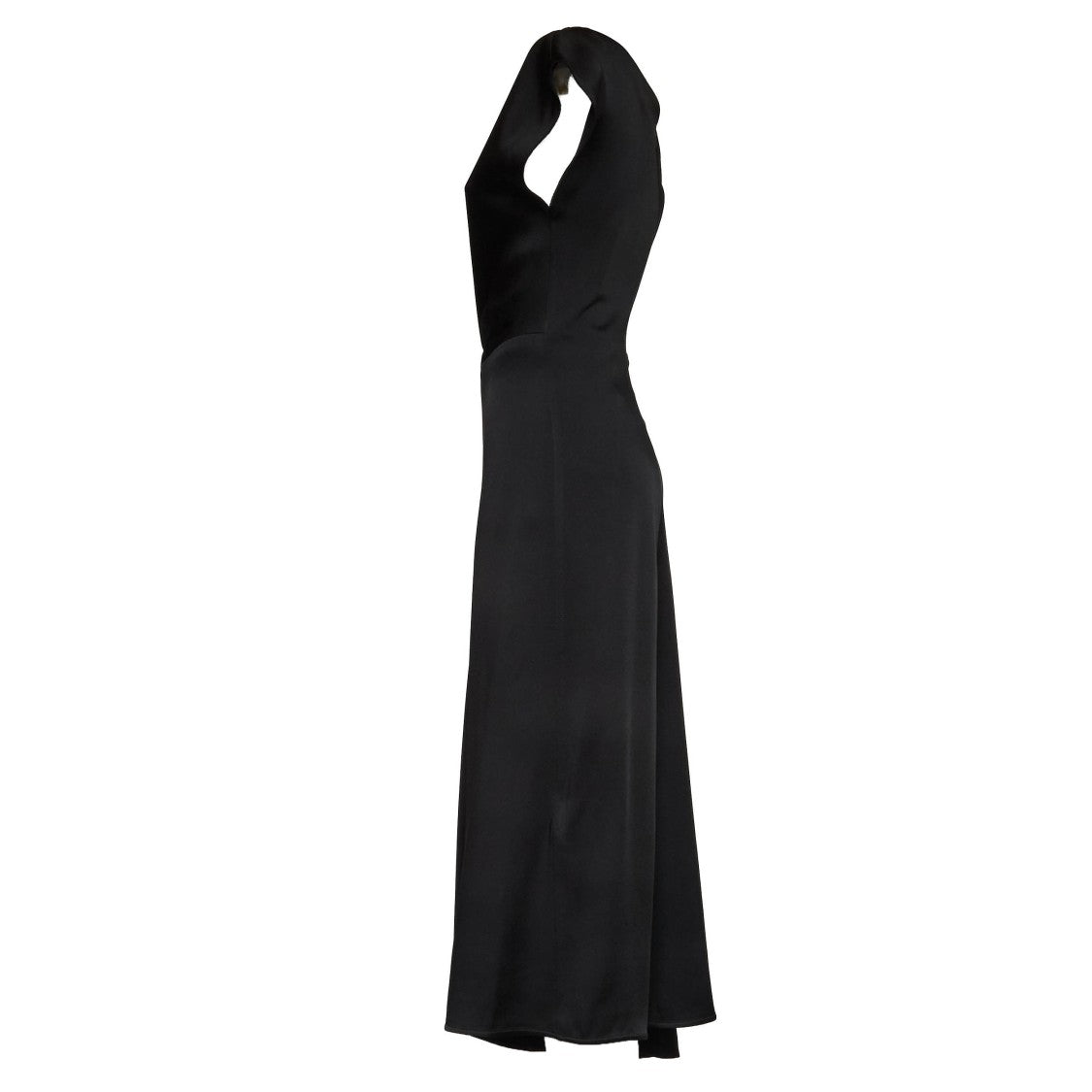 Victoria Beckham Aria Round Neck V Back Midi Dress