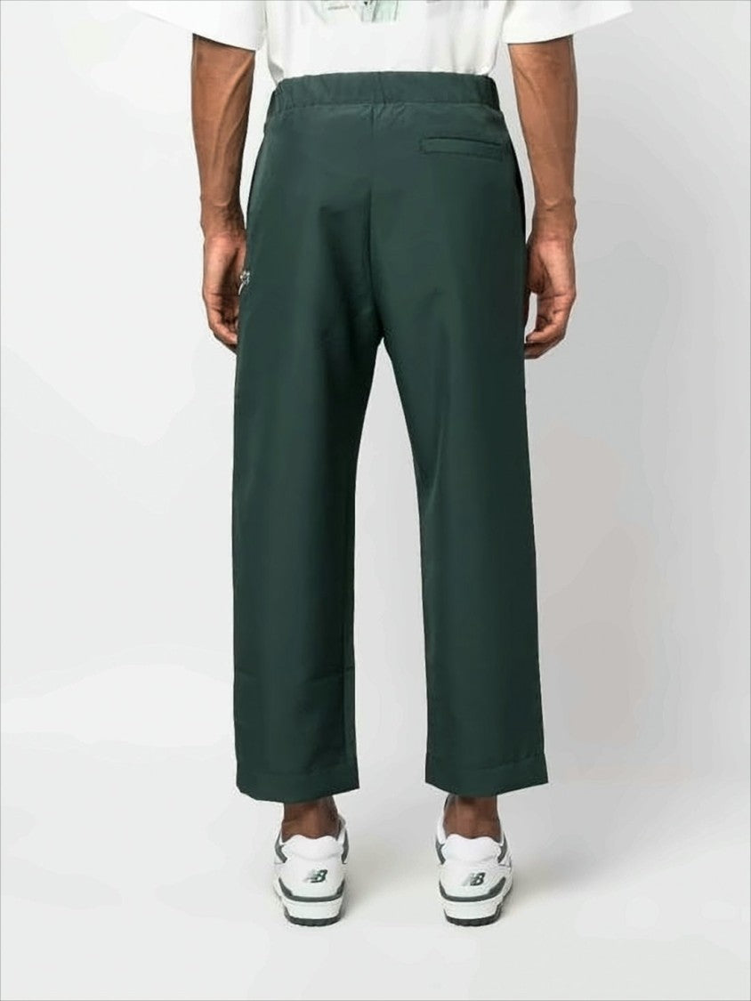 Oamc Cropped Straight-Leg Pants With Integrated Belt