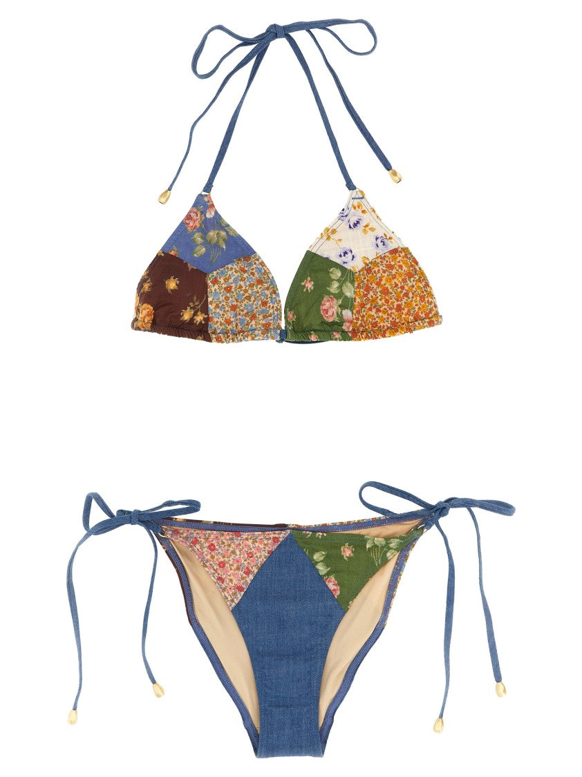 Zimmermann Lucky Cotton Mini Tri Bikini