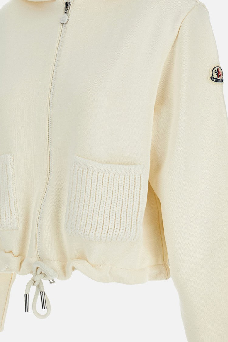 Moncler Full Zip Hoodie With Adjustable Drawstring