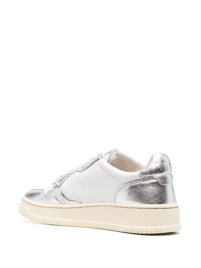 Autry White Sneakers With Silver Accents