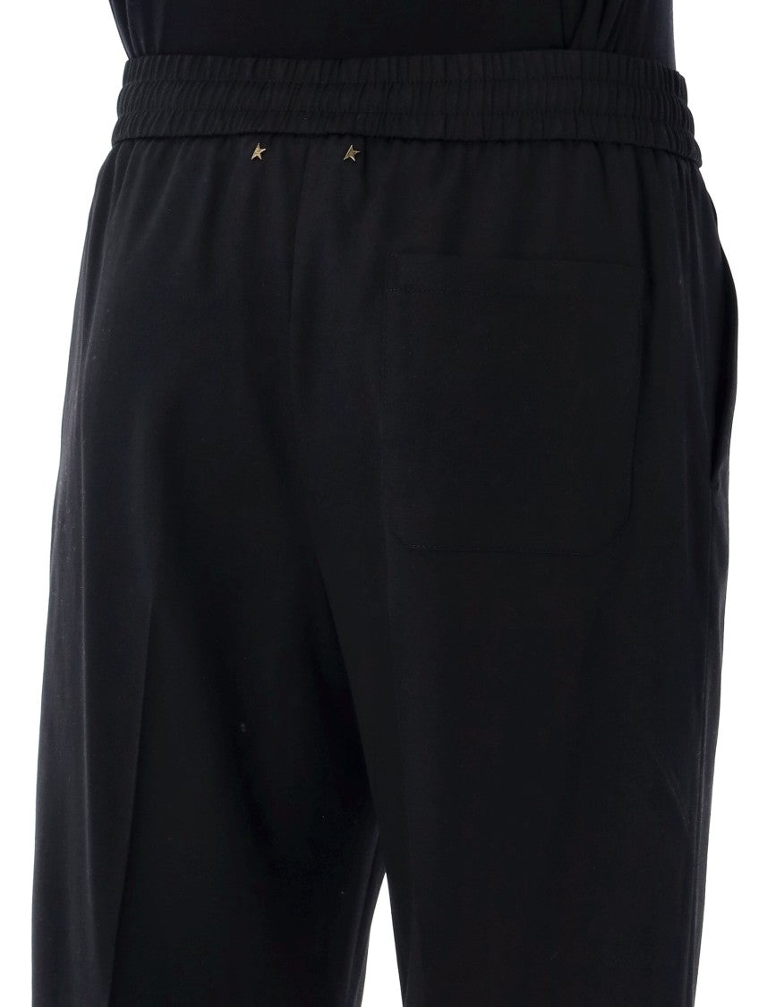 Golden Goose Wide-Leg Jogging Pants With Elastic Waistband And Iconic Star Detail