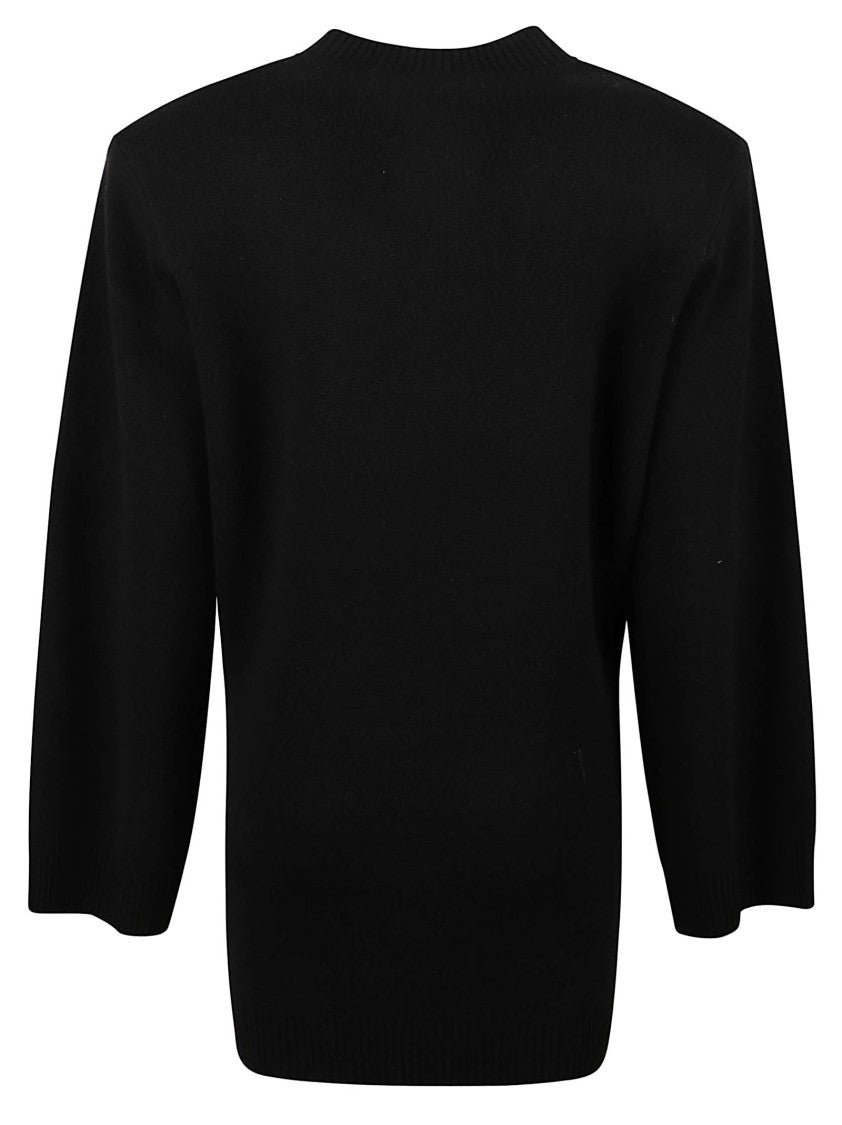 Iro Three-Quarter Sleeve Black Sweater With Fitted Silhouette