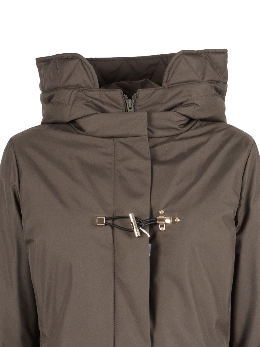 Fay Double-Breasted Toggle Coat With Detachable Front Panel