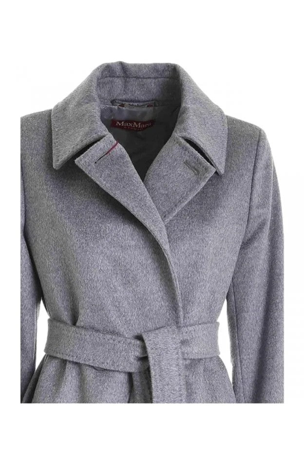 Max Mara Wrap-Around Mid-Grey Virgin Wool Max Mara Coat