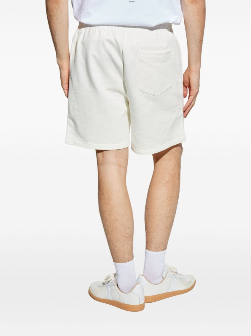 Casablanca Relaxed Fit White Cotton Shorts