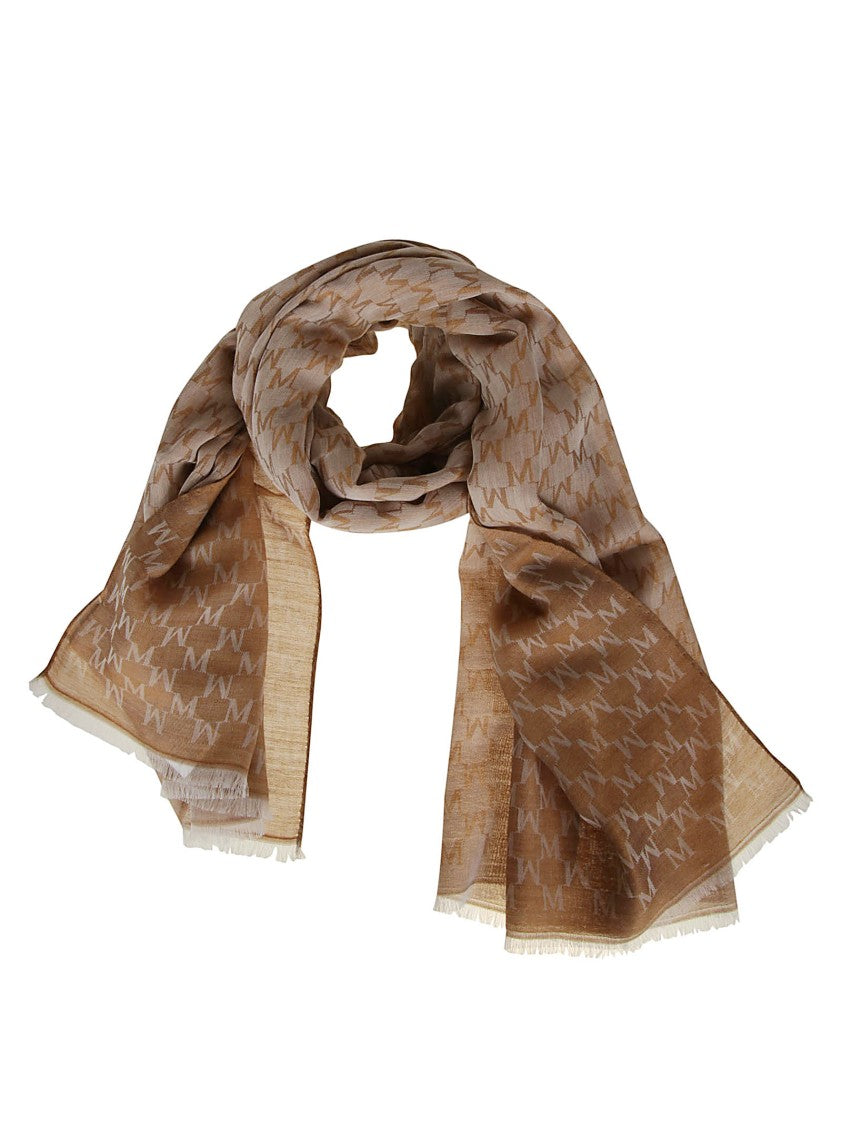 Max Mara Mxapaniere Fringed Cotton Blend Scarf