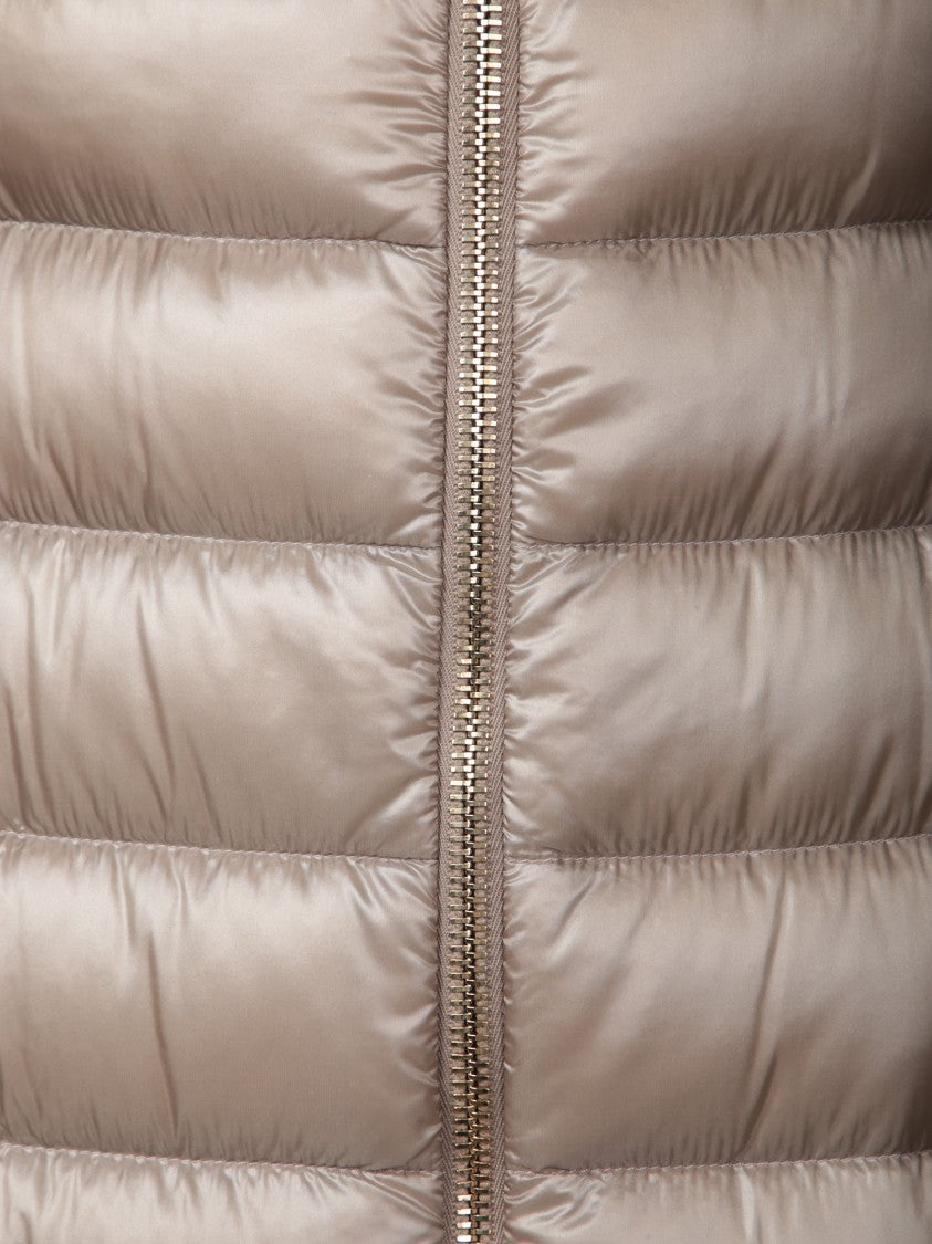 Herno Quilted Beige Jacket With High Collar