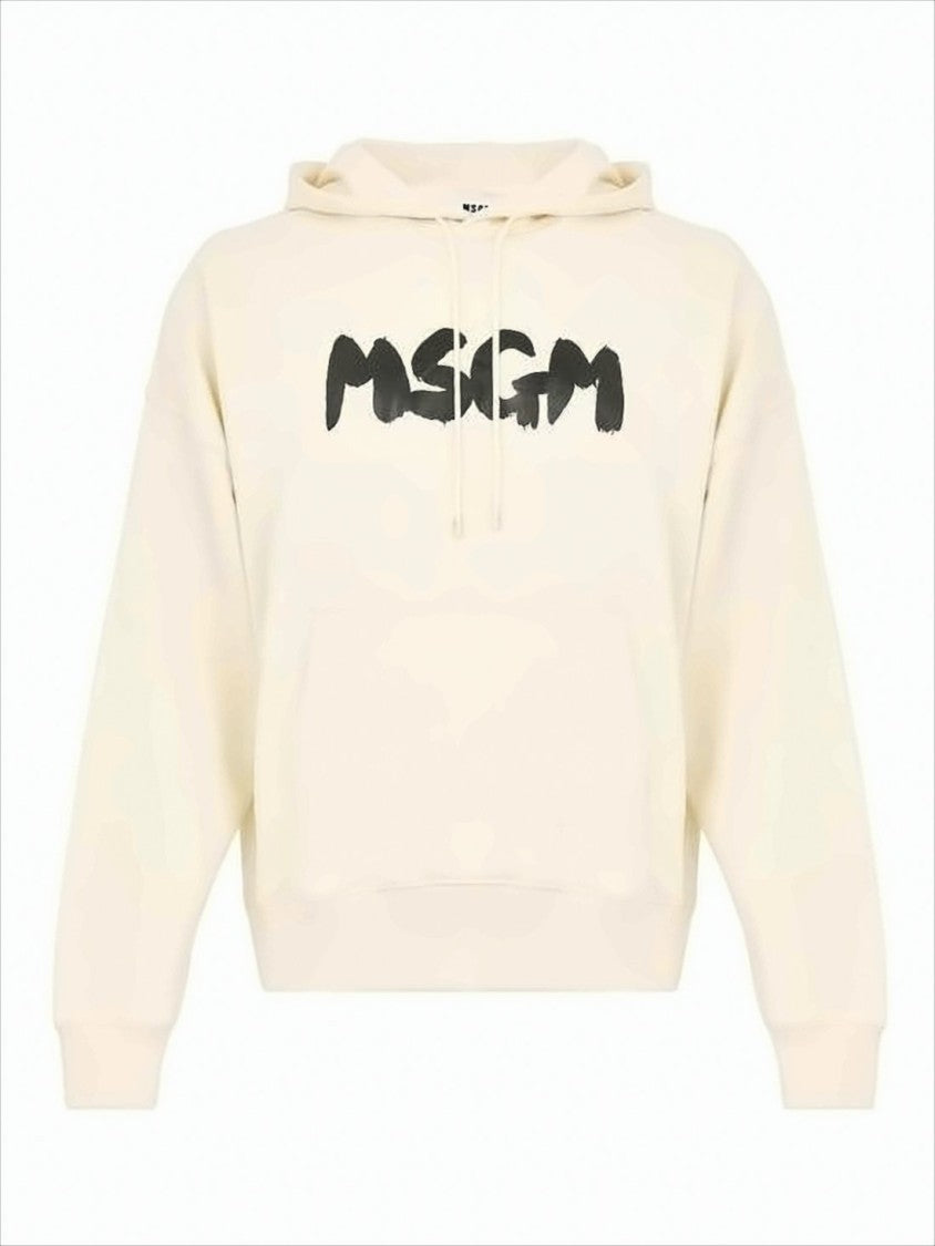 Msgm Relaxed-Fit Graphic Logo Hoodie
