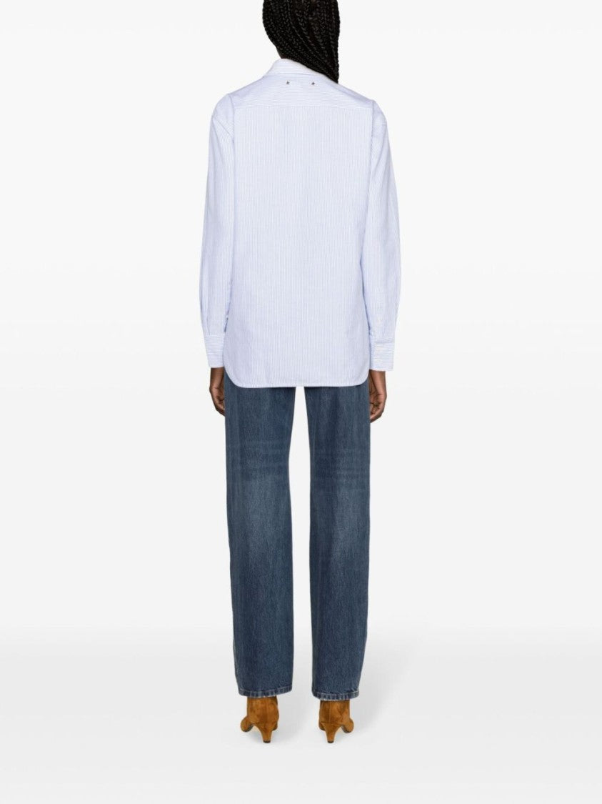 Golden Goose Classic Long-Sleeve Vertical Stripe Shirt