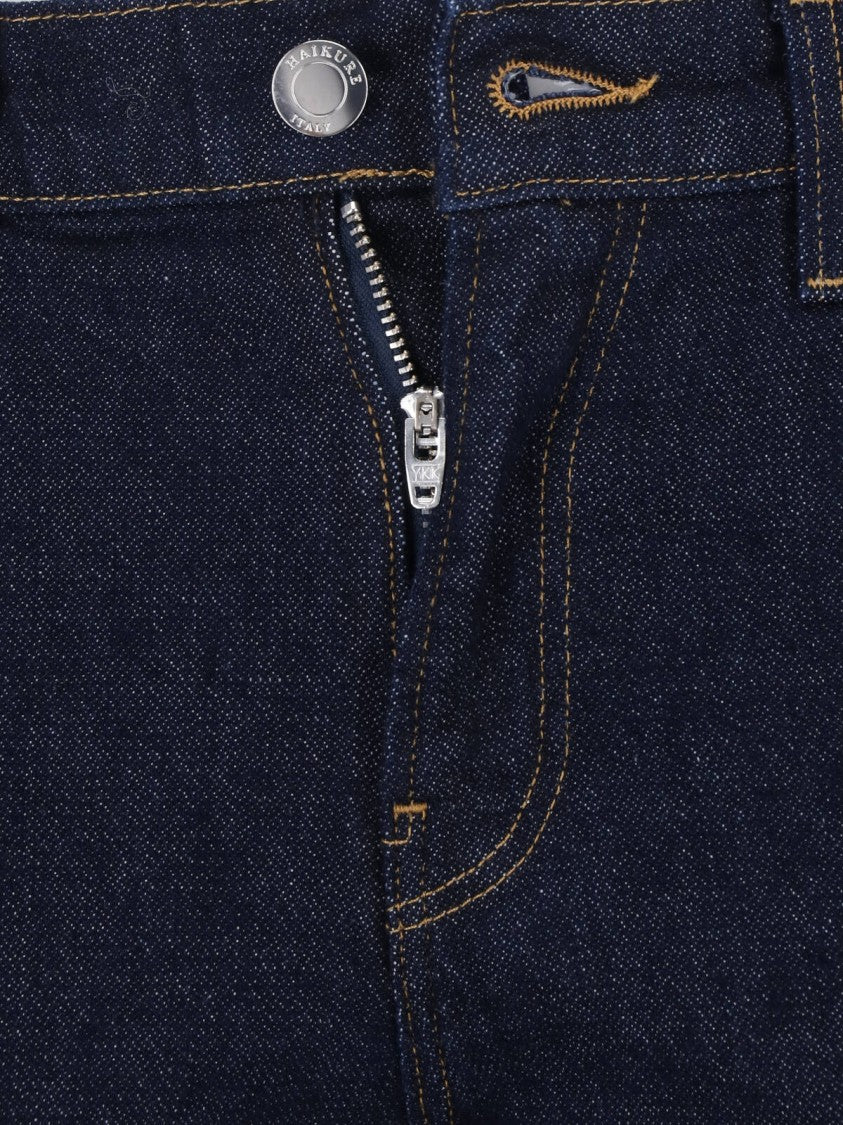 Haikure Blue Chewy Denim Flared Jeans