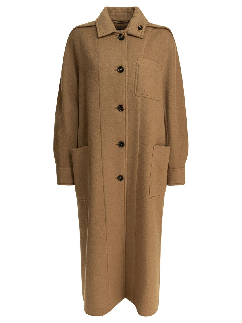 Max Mara Brown Wool-Cashmere Chemisier Coat