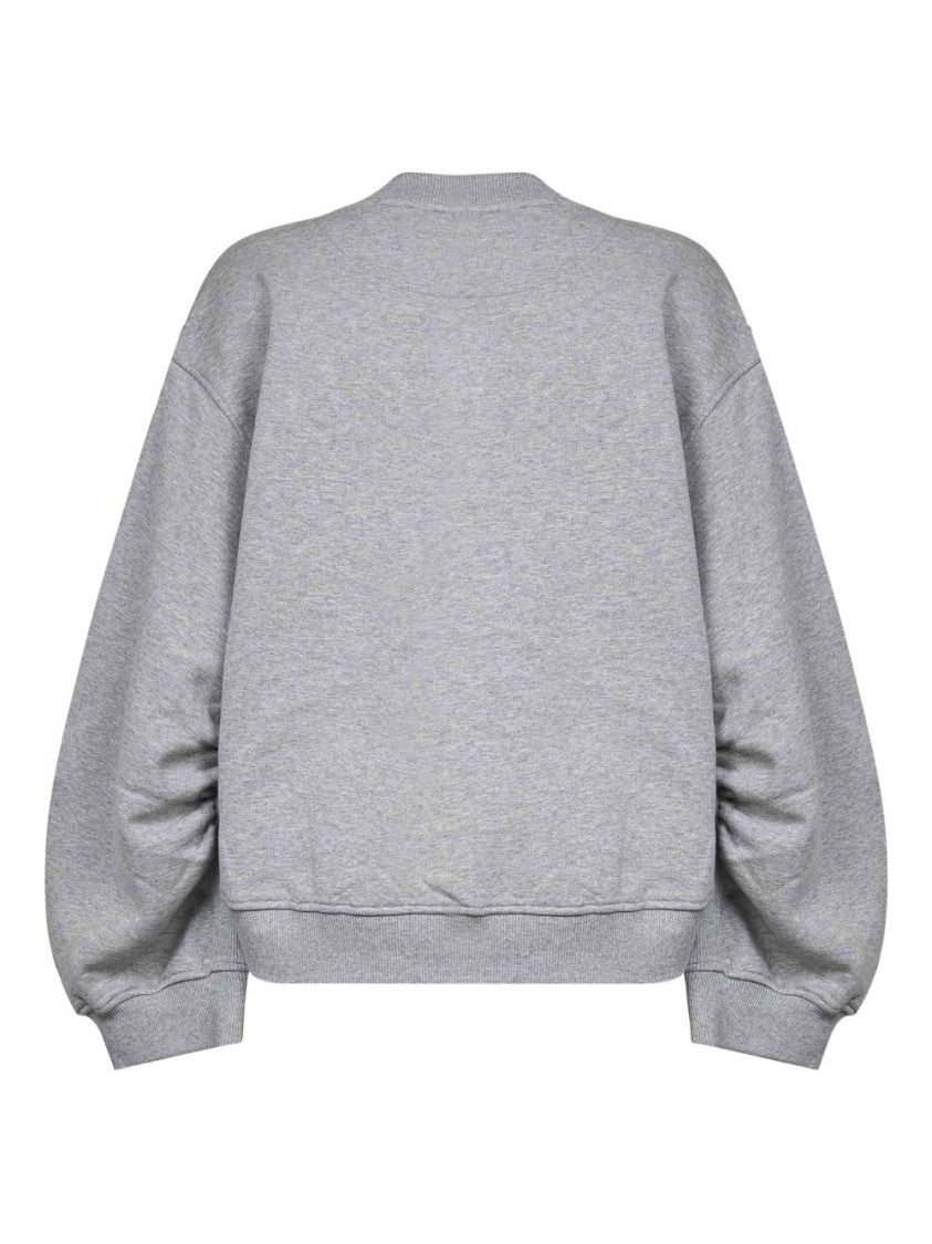 The Attico Oversized Grey American Fleece Sweatshirt