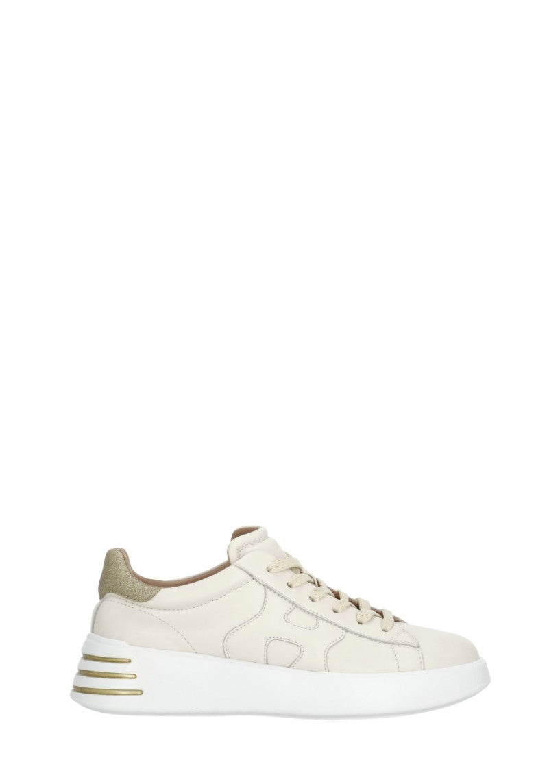 Hogan Ivory Rebel Lurex Laces Sneakers