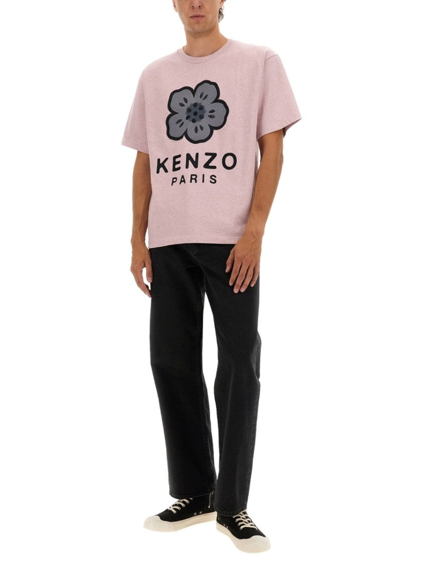 Kenzo Oversized T-Shirt With "Boke Flower" Embroidery