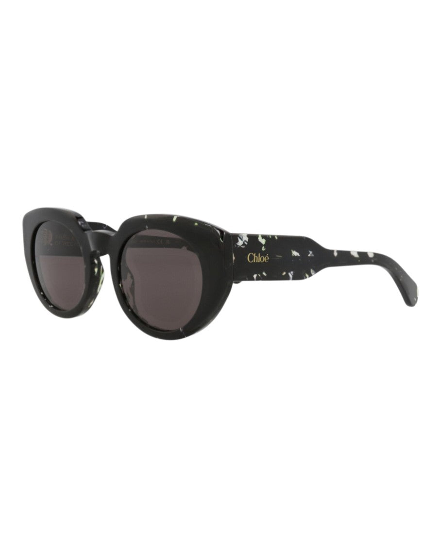 Chloé Round-Frame Recycled Acetate Sunglasses