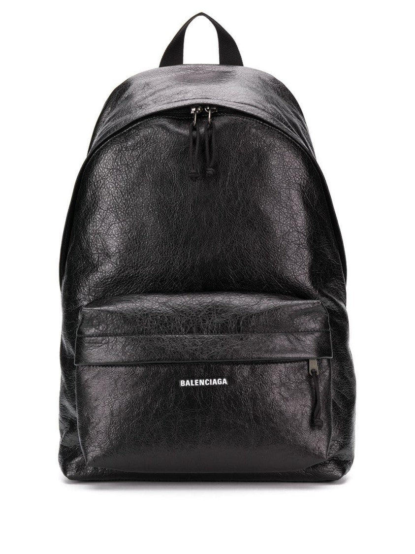 Balenciaga Black Explorer Lamb Leather Backpack
