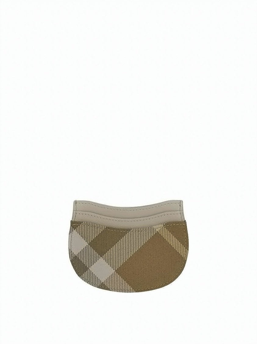 Burberry Curved Silhouette Card Case With Iconic Check Pattern