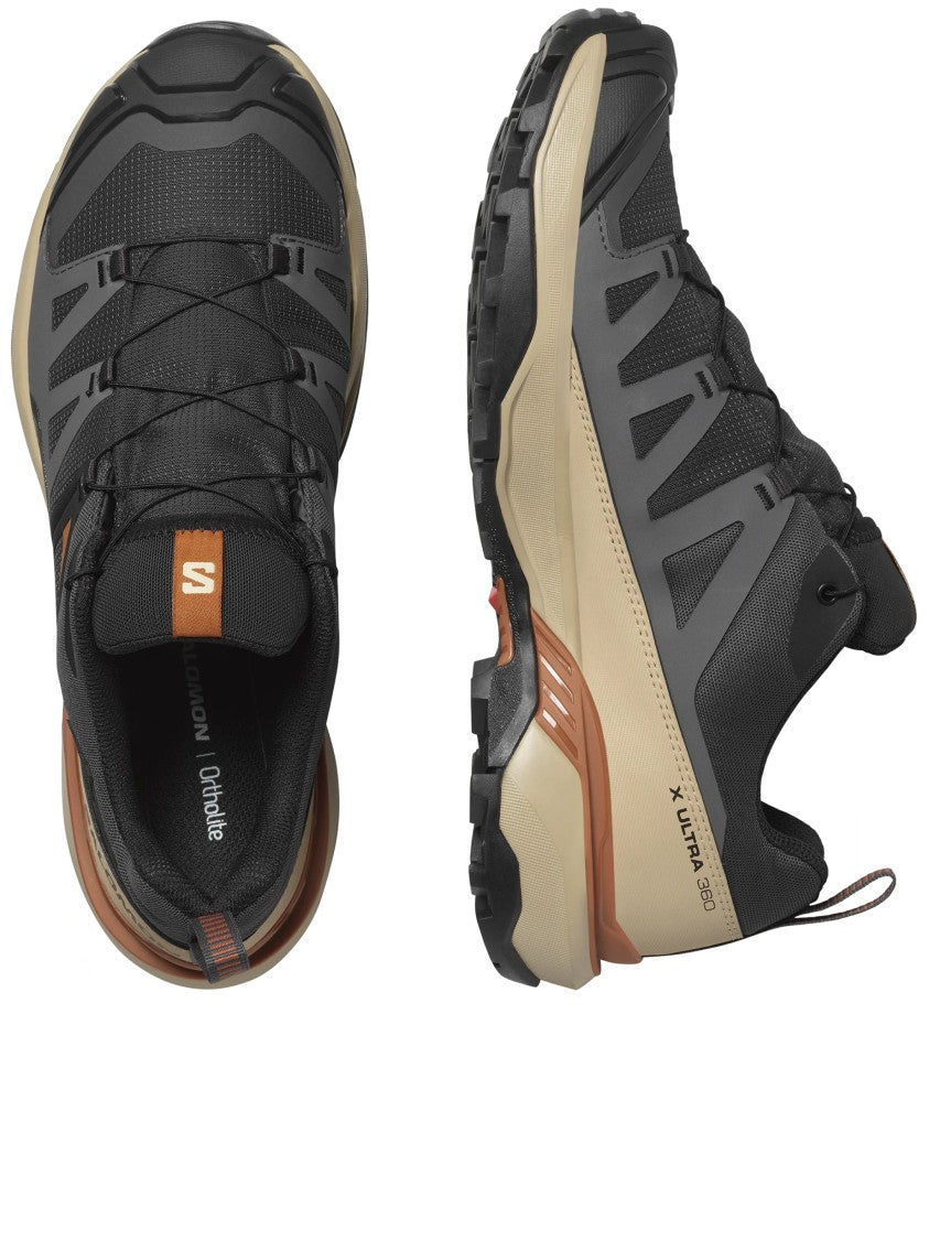 Salomon Rugged Black Trail Running Shoes With Supportive Overlays