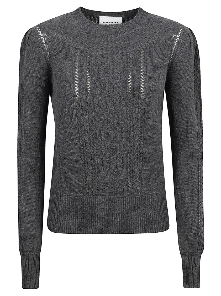 Isabel Marant Twisted Cable Knit Sweater In Wool