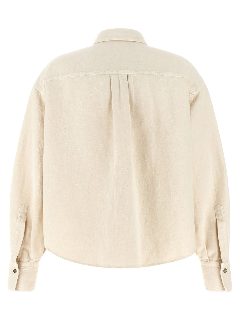 Brunello Cucinelli Linen Cotton Pointed Collar Shirt