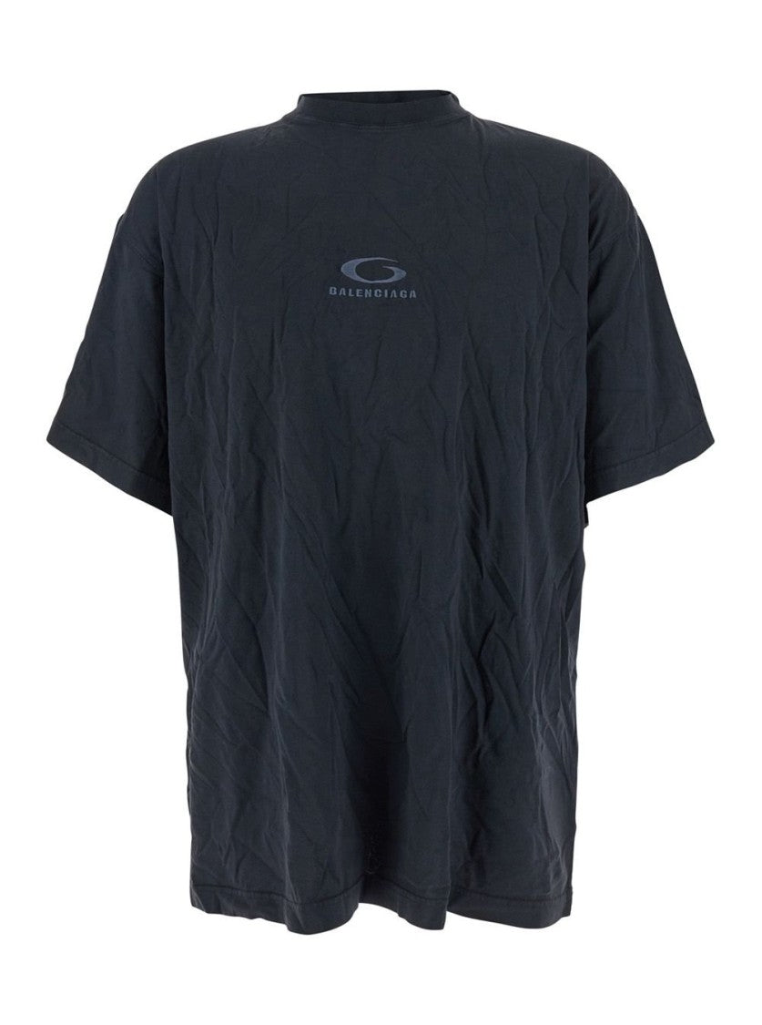 Balenciaga Classic Black T-Shirt With Crew Neckline And Timeless Appeal