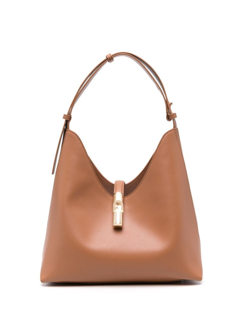 Furla Rounded Brown Shoulder Bag