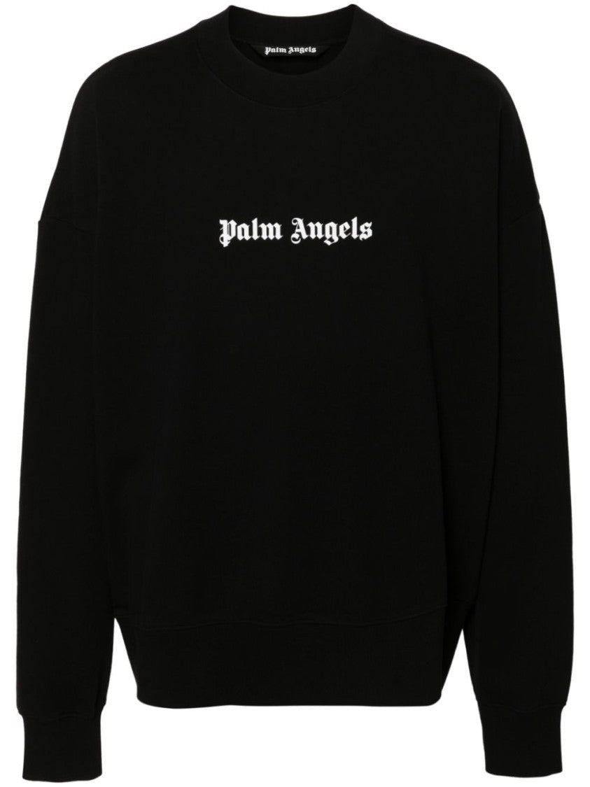 Palm Angels Drop Shoulder Sweatshirt With Logo