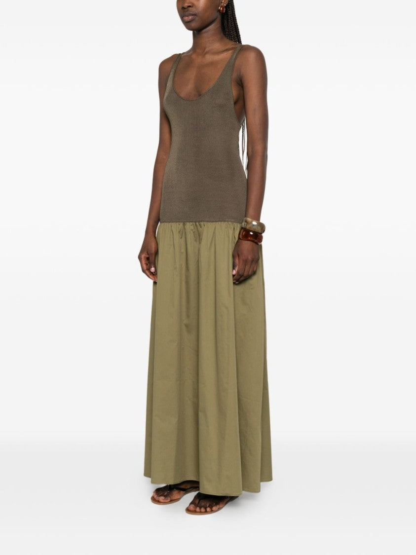 The Frankie Shop Sleeveless Fitted Knit Voluminous Dress