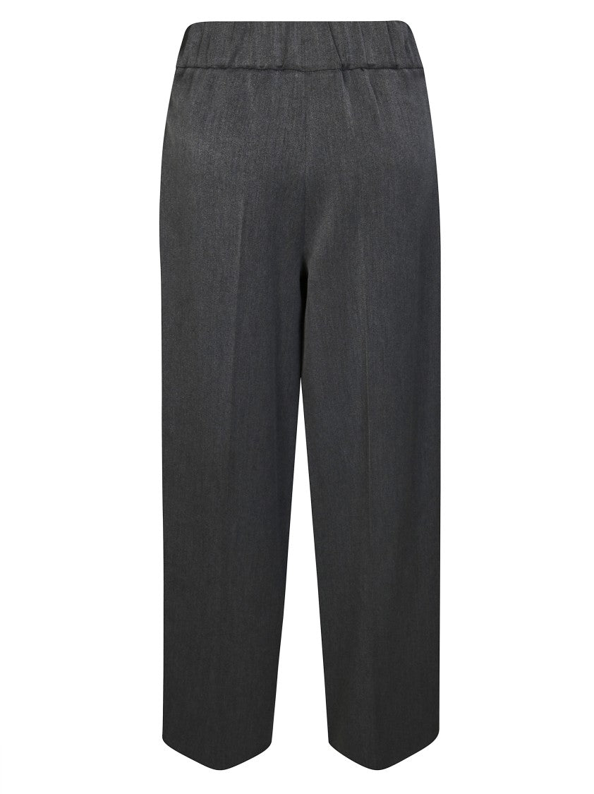 Patrizia Pepe Wide-Leg Trousers With High Waist And Double-Button Closure