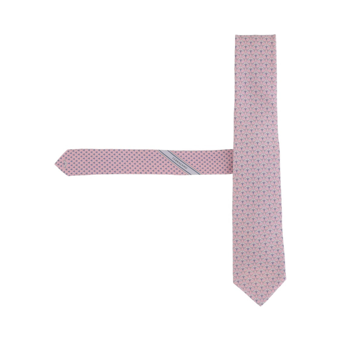 Salvatore Ferragamo Pink Patterned Silk Tie