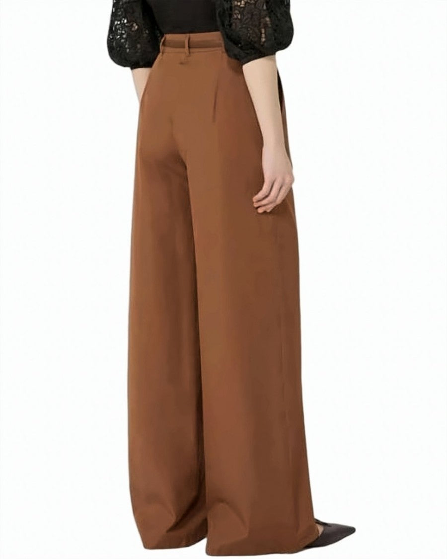 Max Mara Cotton Poplin Straight Leg Trousers