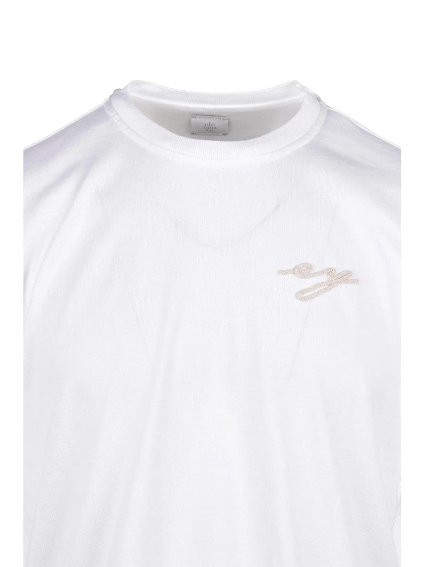 Eleventy White Men Cotton T-Shirt