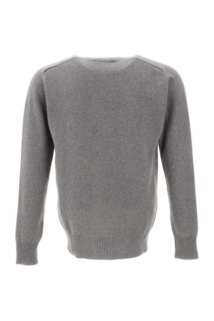 Customer Lovers Grey Cashmere Crewneck Sweater