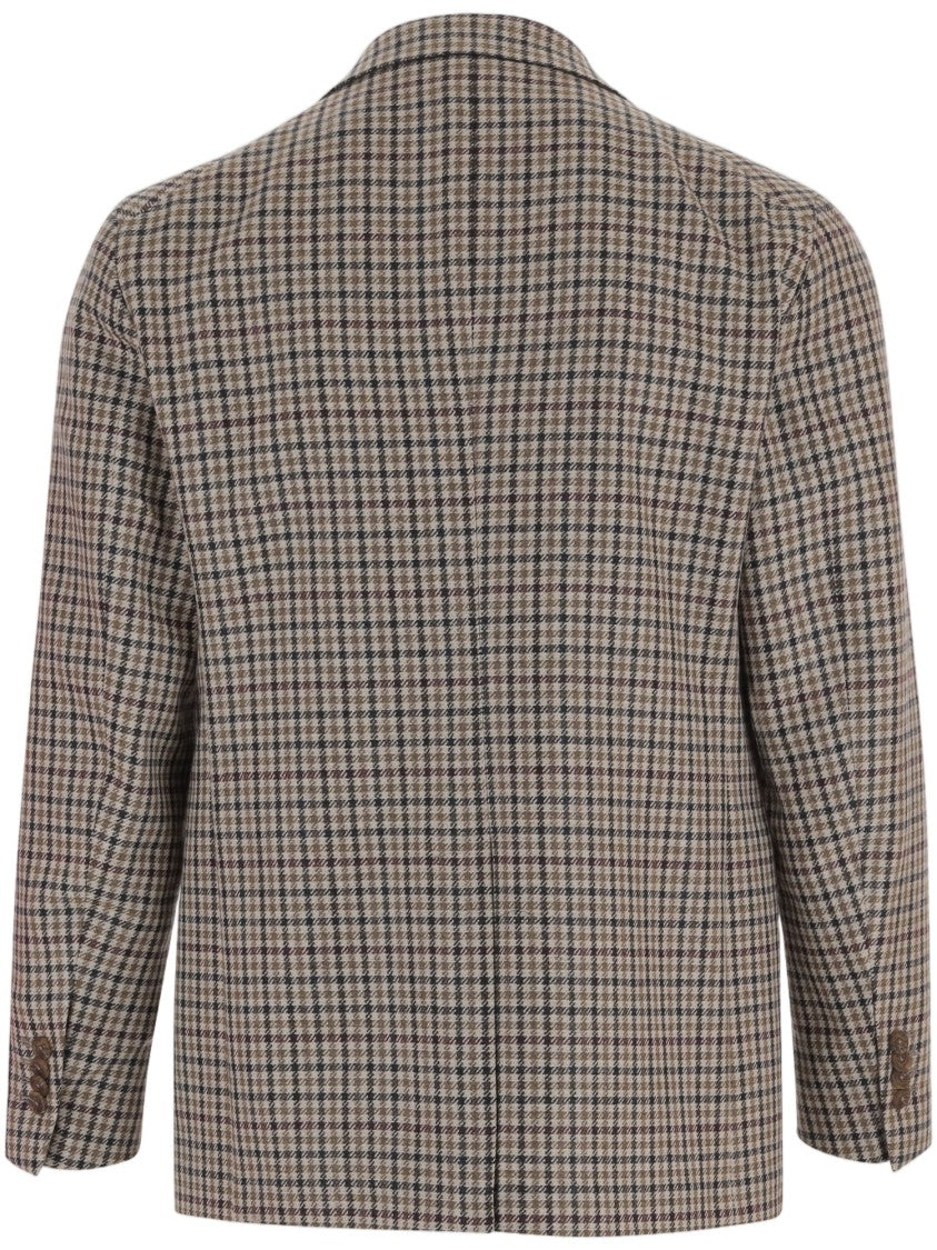 Tagliatore Multicolor Wool Checked Blazer
