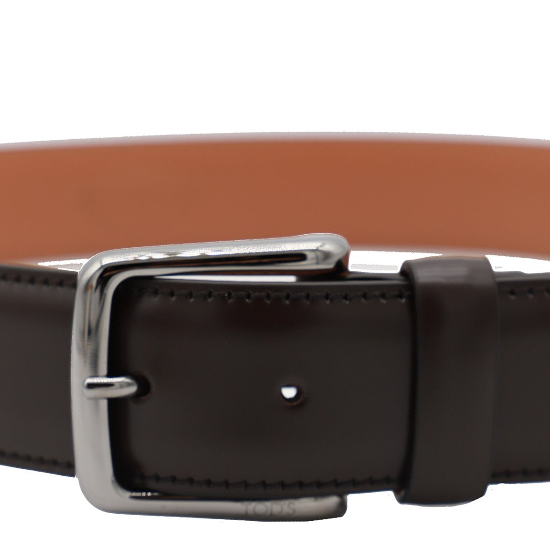 Tod's Dark Leather Lighter Inner Belt
