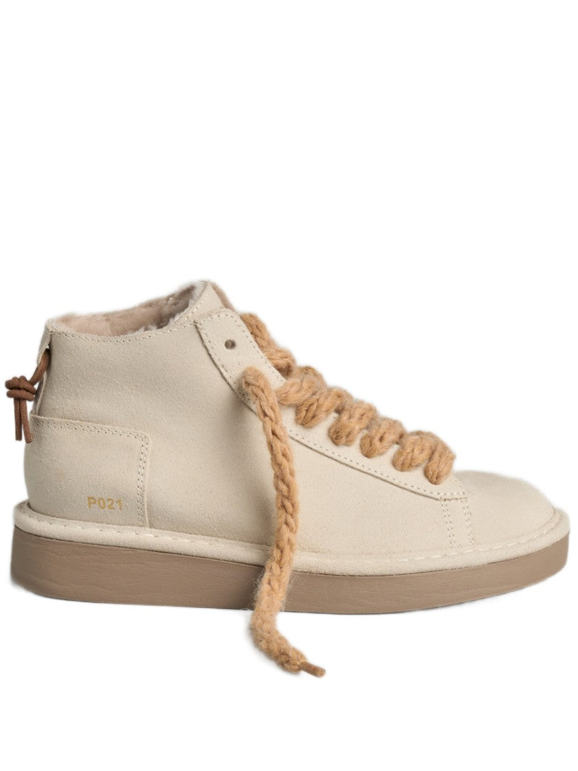 Panchic Mid-Top Sneakers With Plush Lining And Chunky Laces