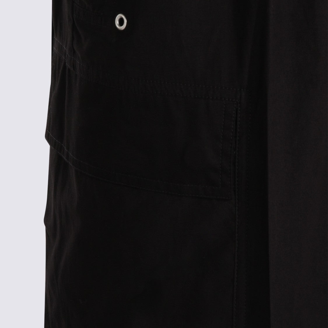 Rick Owens High-Waisted Black Cotton Trousers
