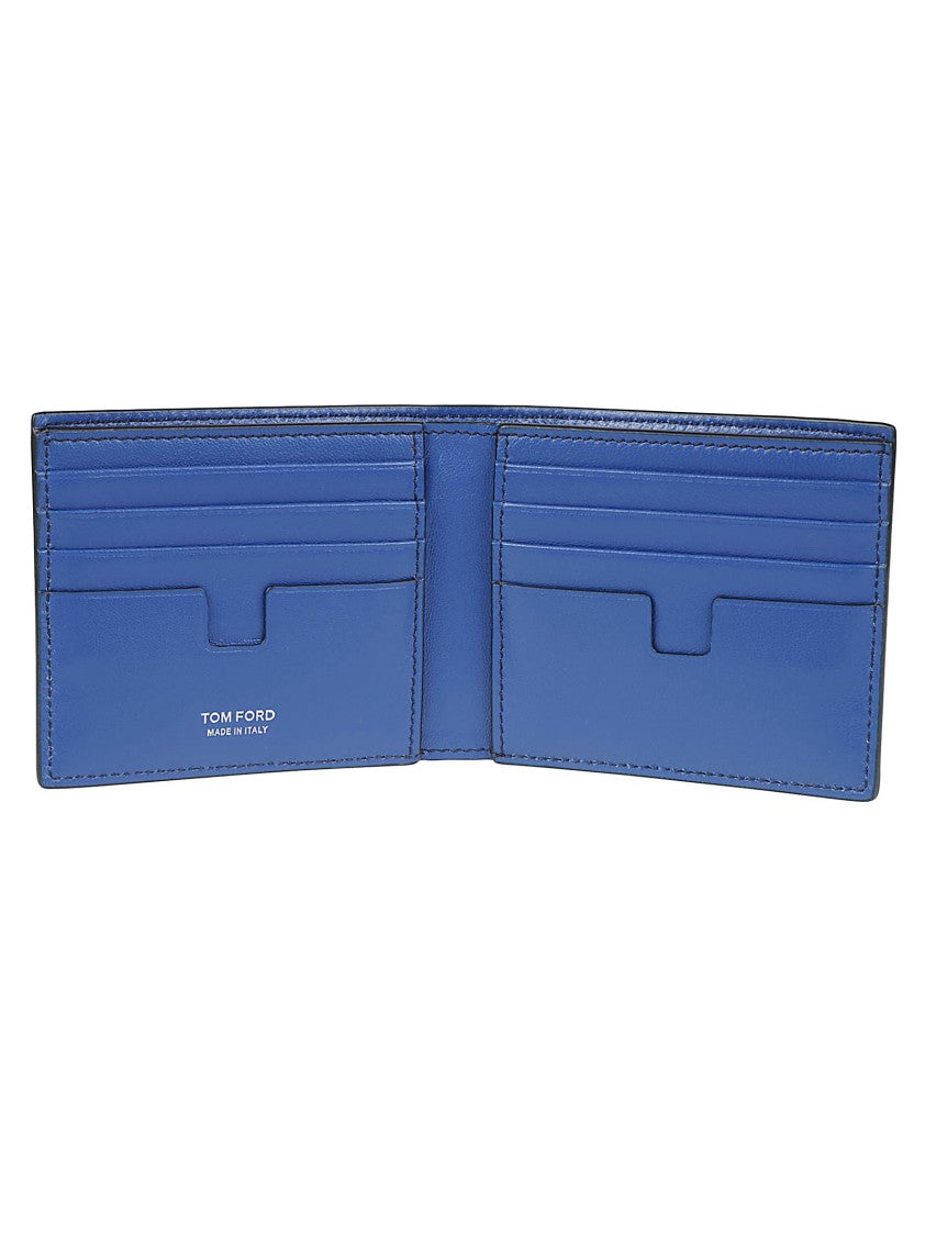 Tom Ford Tumbled Soft Printed Croc T Line Classic Bi-Fold Wallet