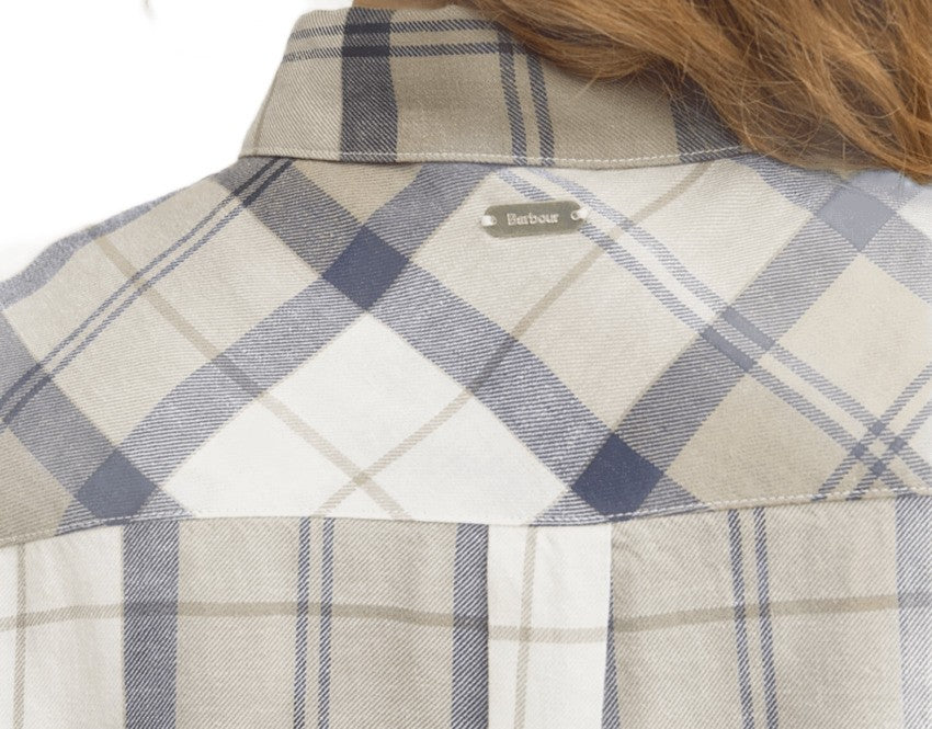 Barbour Navy Tartan Cotton Shirt Dress