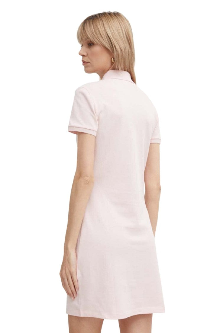 Lacoste Pink Classic Polo Embroidered Mini Dress