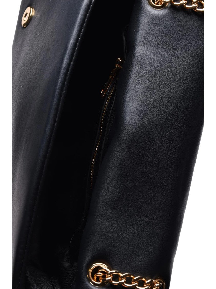 Love Moschino Black Polyurethane Quilted Shoulder Bag