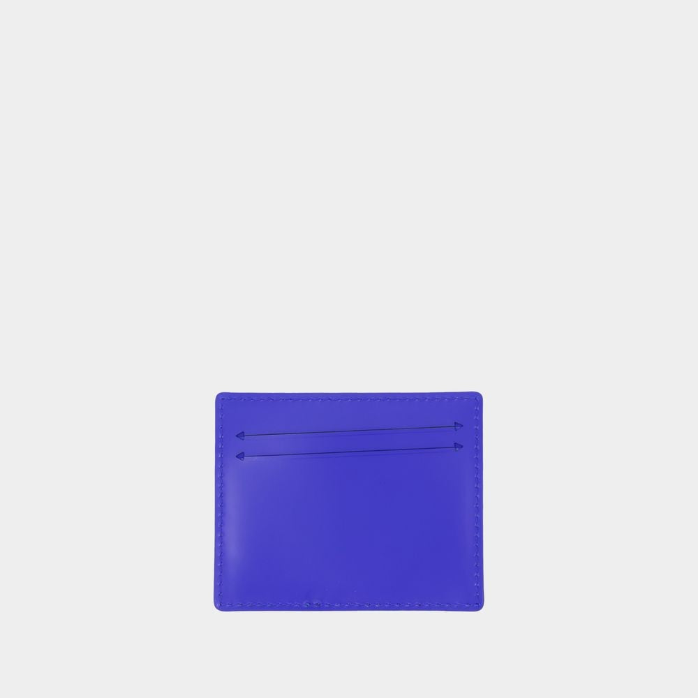 Ader Error Card Holder - Leather - Blue