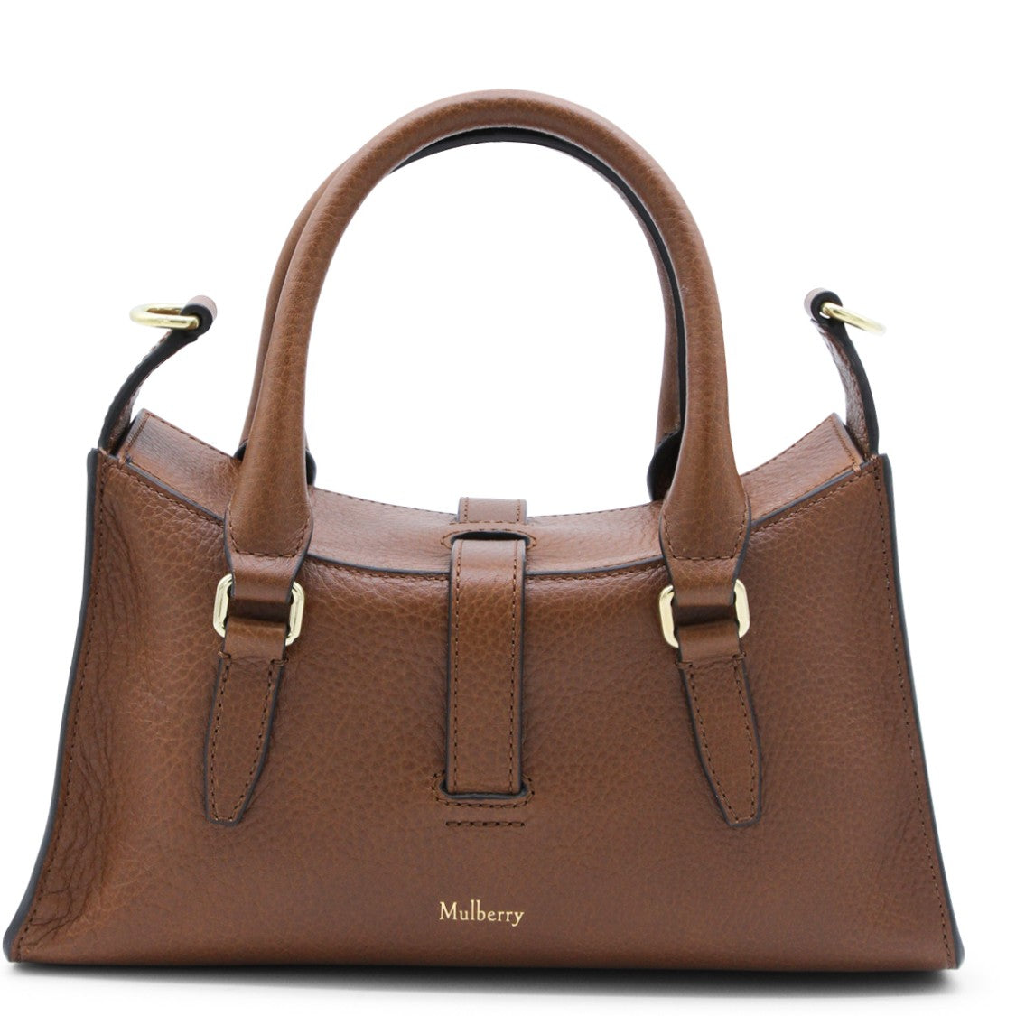 Mulberry Brown Leather Mini Roxanne Heritage Top Handle Bag