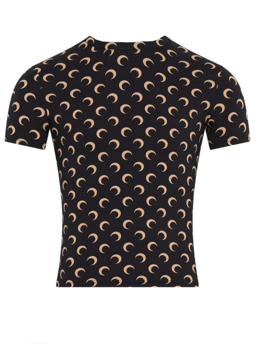 Marine Serre Black Moon Polyamide T-Shirt