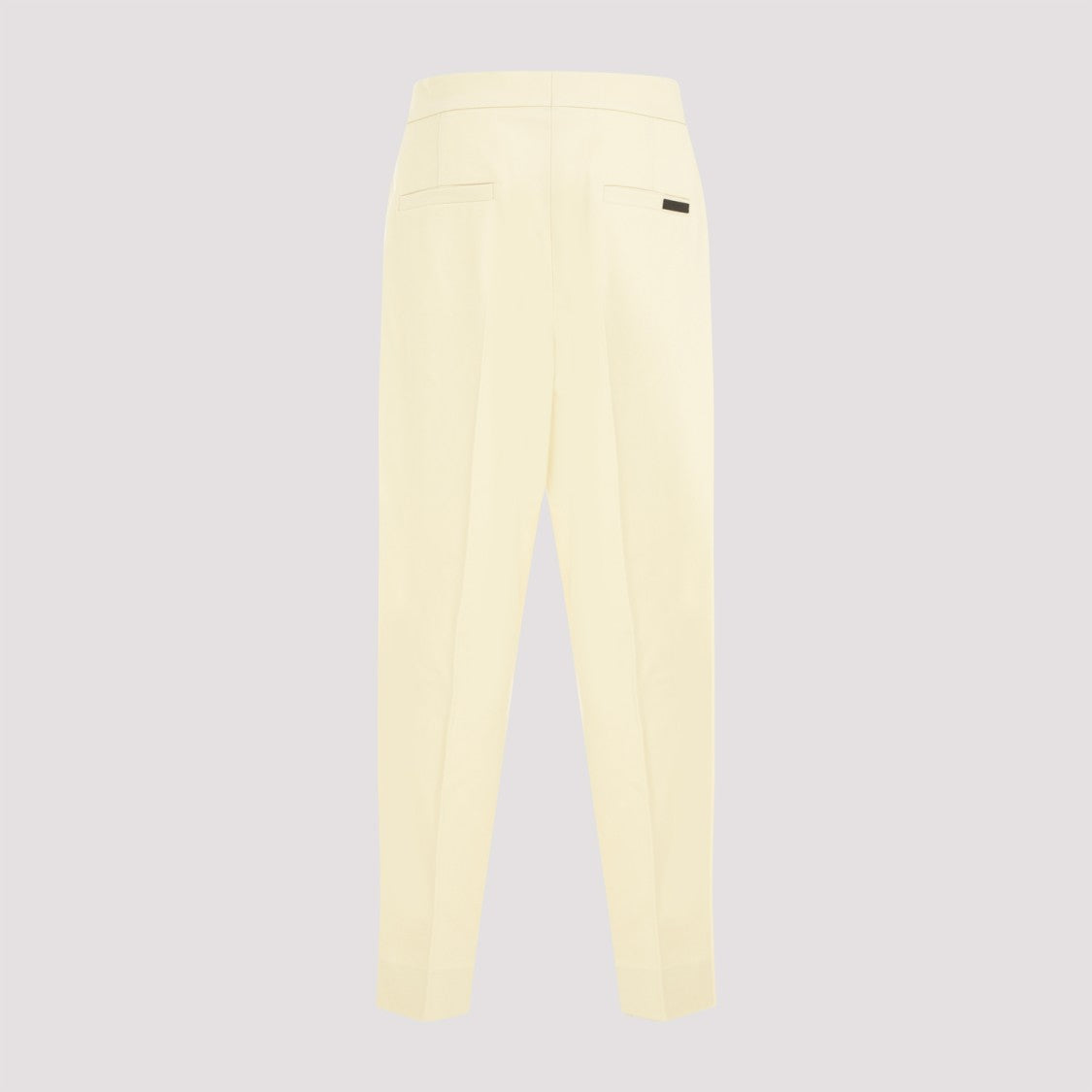 Fear Of God Single Pleat Tapered Cream Wool Trousers