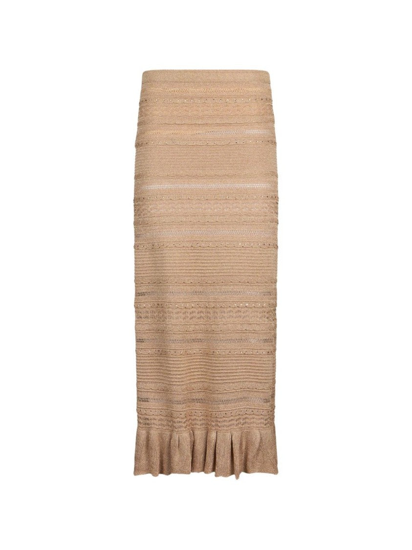 Liu Jo Soft Brown Textured Knitted Skirt