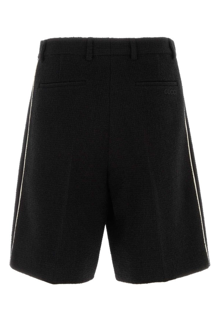 Gucci Black Boucle Bermuda Shorts