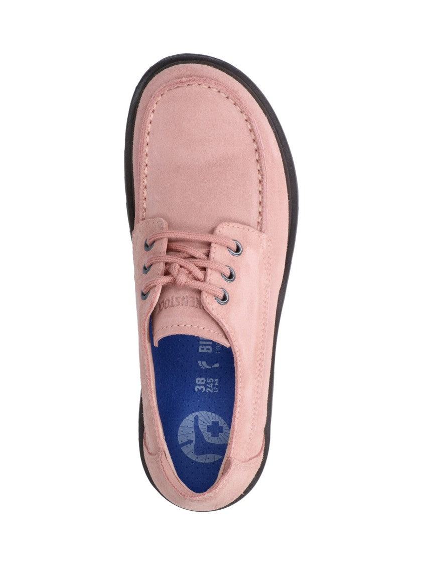 Birkenstock Soft Pink Highwood Lace Suede Shoes